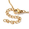 Ion Plating(IP) 304 Stainless Steel Cable Chain Bowknot Pendant Necklaces NJEW-Z041-03G-03-3