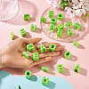50Pcs 5 Styles UV Plating Opaque Acrylic Beads PACR-TA0001-31C-7