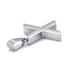 304 Stainless Steel Letter Pendants STAS-H127-X-P-3