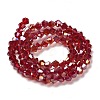 Transparent Electroplate Glass Beads Strands LS-GLAA-F029-4mm-A27-2