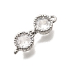 Brass Pave Cubic Zirconia Connector Charms KK-N289-26P-05-2