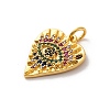 Brass Micro Pave Cubic Zirconia Pendants KK-U033-07G-02-2