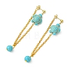 304 Stainless Steel Dangle Stud Earrings for Women EJEW-JE07233-01-4