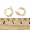 Brass Cubic Zirconia Hoop Earrings EJEW-Q014-08G-3