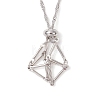 304 Stainless Steel Macrame Pouch Empty Stone Holder Necklace Making NJEW-JN05238-01-2