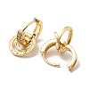 Brass Micro Pave Clear Cubic Zirconia Dangle Hoop Earrings EJEW-E295-02KCG-2