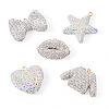 5Pcs 5 Styles Handmade Polymer Clay Pendants RB-BT0001-05C-3