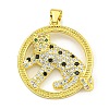 Brass Micro Pave Cubic Zirconia Pendants KK-K354-08C-G-1