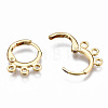 Brass Huggie Hoop Earring Findings KK-N233-082-NF-2