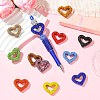 Heart Shape Polymer Clay Rhinestone Beads CLAY-NH0001-09A-1