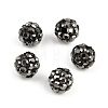 Polymer Clay Rhinestone Beads RB-H284-6MM-Half-1-4