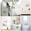 CREATCABIN 4 Sheets 4 Styles Plant PVC Self Adhesive Decorative Stickers DIY-CN0002-96-4