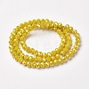 Electroplate Opaque Glass Beads Strands EGLA-A034-P4mm-T09-2