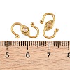 304 Stainless & Natural Rose Quartz S-Hook Clasps SA-CBA3073-02G-02-3