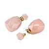 Natural Rose Quartz Perfume Bottle Pendants G-B149-02G-03-2
