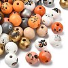 90Pcs 9 Styles Schima Wood European Beads WOOD-CJ0002-77-8