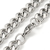 Non-Tarnish 201 Stainless Steel Cuban Link Chain Necklaces for Women and Men NJEW-F322-11P-03-1