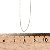 Anti-Tarnish Trendy Unisex Rhodium Plated 925 Sterling Silver Cable Chains Necklaces STER-M034-B-07-4