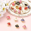 5Pcs Real 18K Gold Plated Brass Charms KK-YW0004-23-4