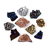 8~12Pcs Electroplated Natural Amethyst Geode Cornucopia Mineral Specimen G-N360-03A-2