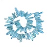 Spray Painted Electroplate Natural Quartz Crystal Points Beads Strands G-Q610-02D-2