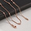 Brass Satellite Chains  Necklaces for Women NJEW-D302-27RG-2