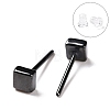 Hypoallergenic Bioceramics Zirconia Ceramic Square Stud Earrings EJEW-Z023-07-4