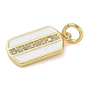 Rack Plating Brass Micro Pave Cubic Zirconia Pendants KK-K392-03G-04-2