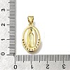 Brass Micro Pave Cubic Zirconia Pendants KK-C090-35G-04-3