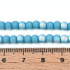 Frosted Opaque Glass Beads Strands GLAA-T032-P4mm-MBB13-4