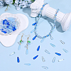 100Pcs 5 Colors Baking Paint Transparent Glass Pendants FIND-SC0023-47A-7