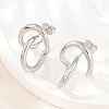 Irregular 304 Stainless Steel Stud Earrings SA-CBABBA6-02P-2