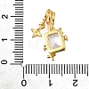Brass Micro Pave Cubic Zirconia Pendants KK-V008-28G-3