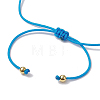 Synthetic Turquoise Braided Bead Bracelets BJEW-JB11155-01-4