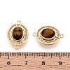Brass Pave Clear Cubic Zirconia Magnetic Clasps KK-N287-10G-02-4