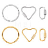 6Pcs 6 Styles 304 Stainless Steel Split Key Rings STAS-TA0003-46-3
