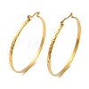 Ion Plating(IP) 304 Stainless Steel Hoop Earrings for Women EJEW-Z066-02G-1