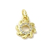 Brass Micro Pave Cubic Zirconia Charms KK-M283-23F-01-1