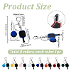 8Pcs 8 Colors Sport Theme Plastic Keychains KEYC-SP0001-72-2