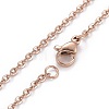 304 Stainless Steel Pendant Necklaces NJEW-Z004-04RG-2