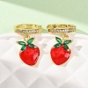 Brass Micro Pave Clear Cubic Zirconia Cuff Earrings EJEW-Z164-25G-1