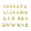 Rack Plating Brass Balloon Letter Pendants KK-C050-01G-1