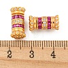 925 Sterling Silver Micro Pave Cubic Zirconia Screw Clasps STER-U001-05C-G-3