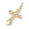Easter Religion Brass Micro Pave Clear Cubic Zirconia Pendants KK-T085-18D-G-2