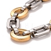 PVD Vacuum Plating 304 Stainless Steel Link Chains Bracelet STAS-E160-05GP-3