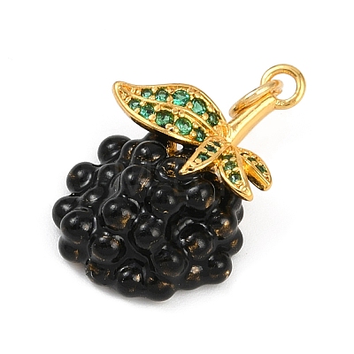Brass Enamel Pendants KK-K405-01C-G-1