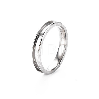 304 Stainless Steel Grooved Finger Ring Settings STAS-WH0039-01B-P-1