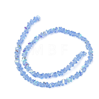 Electroplate Transparent Glass Beads Strands EGLA-P061-04C-AB18-1