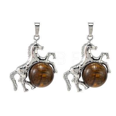 Natural Tiger Eye Pendants G-D102-01P-04-1
