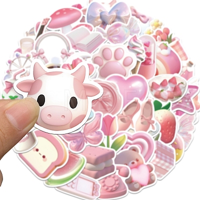 50Pcs PVC Waterproof Stickers PW-WGF2998-01-1